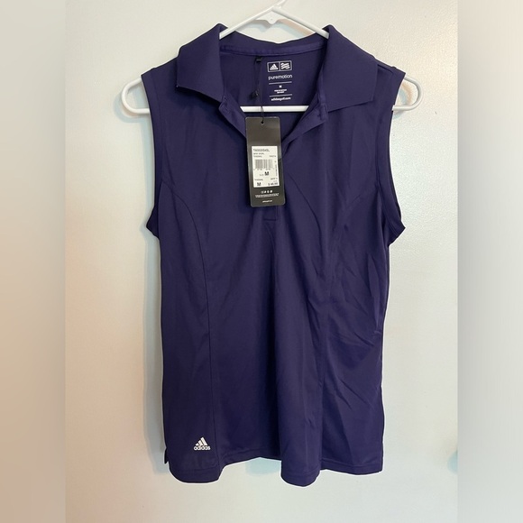 Adidas Women's Purple Sleeveless Golf Top, size Medium, new! - Picture 2 of 6